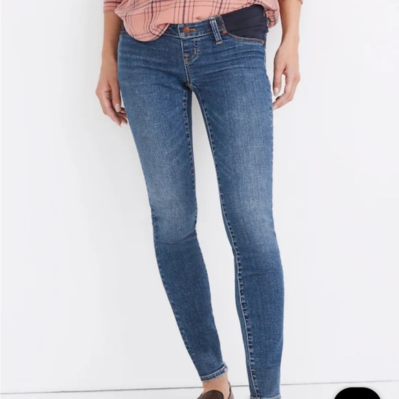 MADEWELL | Maternity Side-Panel Skinny Jeans in Wendover Wash: Adjustable - Picture 3 of 11